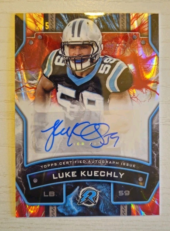 Luke Kuechly 2025 Topps Resurgence Red Certified Autograph /5 Panthers HOF — Luke Kuechly (Topps certified)